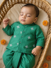 Green Embroidered Kurta Dhoti Set