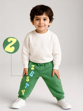 Boys Zesty Green Cotton Joggers