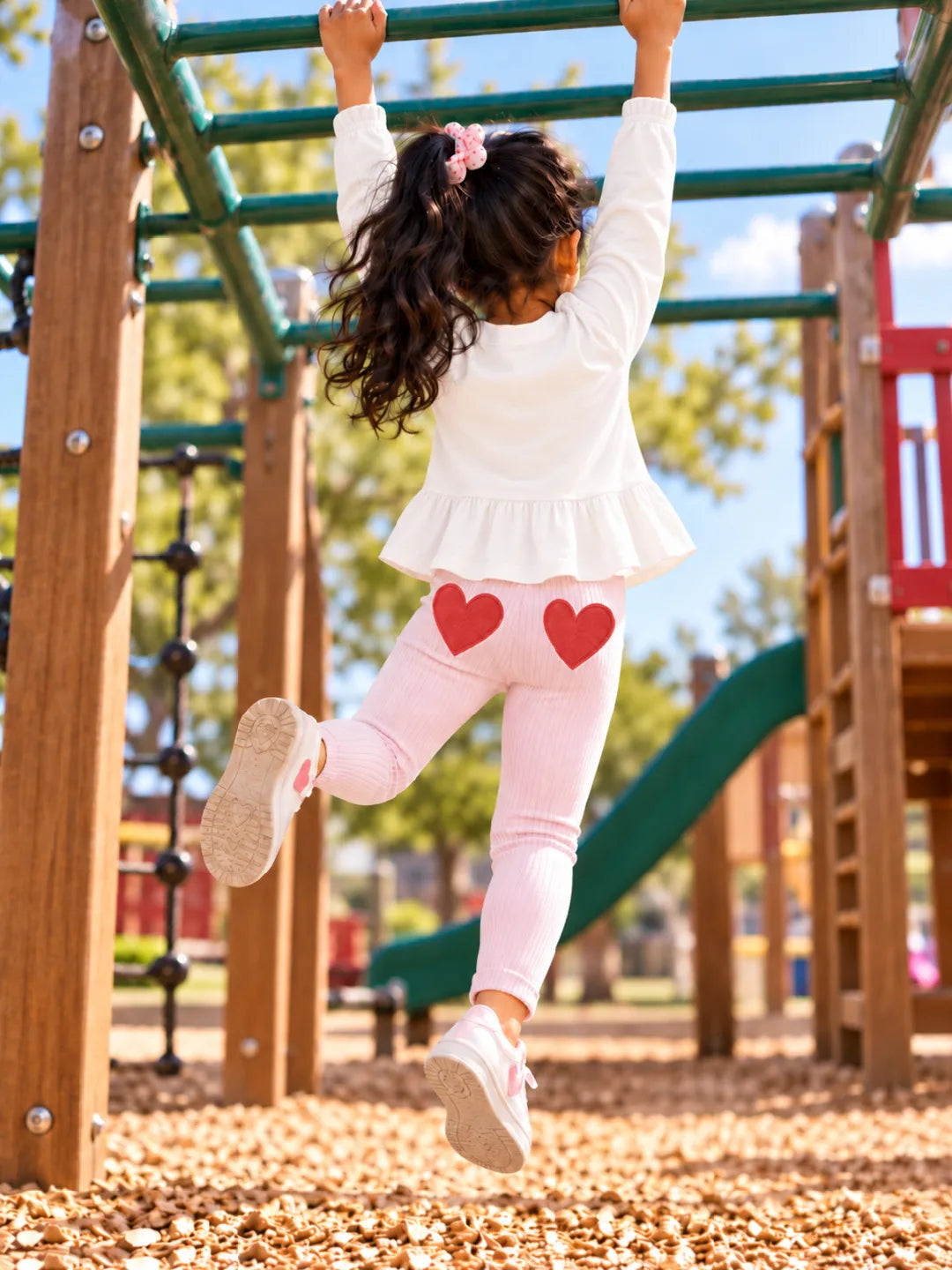 Heart Patch Cotton Leggings