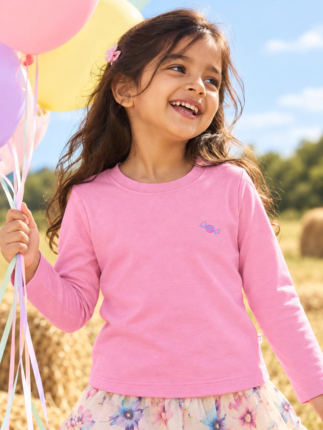 Candy Pink Girl's T-Shirt