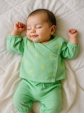 Minty Wrap Around Cotton Jhabla Set