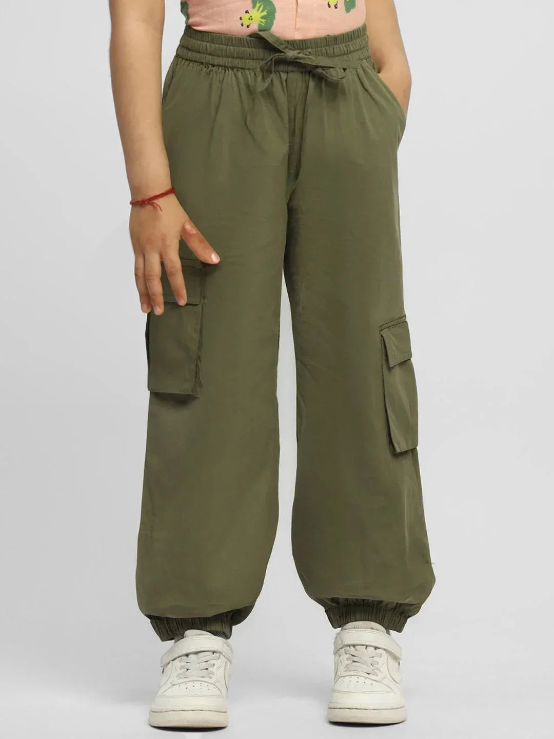 Timeless Olive Cotton Cargo Joggers