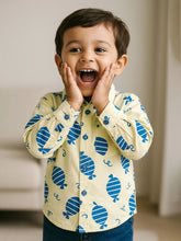 Blue Lemon Printed Cotton Shirt