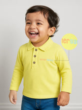 Solid Yellow Full Sleeves Polo T-shirt
