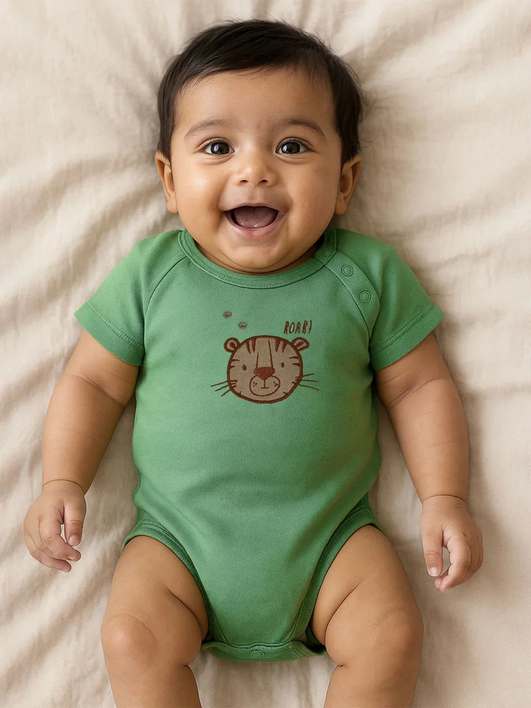 Roar Embroidered Cotton Bodysuit