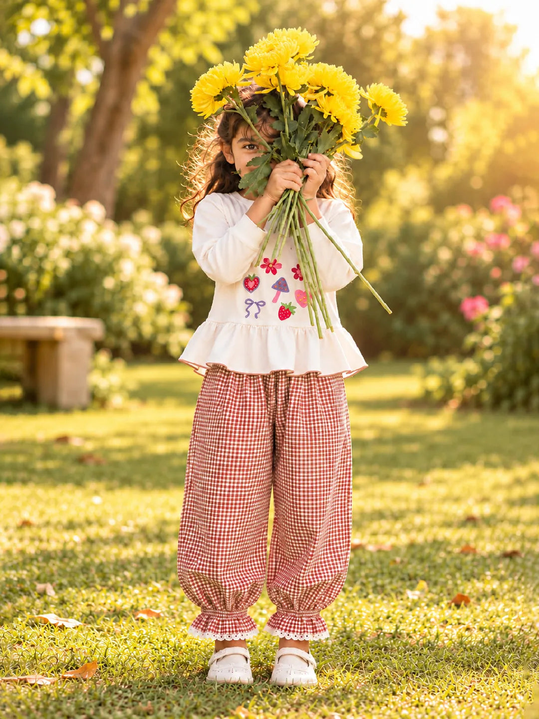 Gingham Balloon Pants