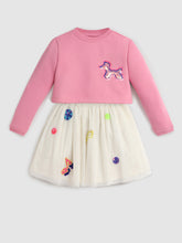 Key Notes Cotton Sweat & Tulle Skirt Set