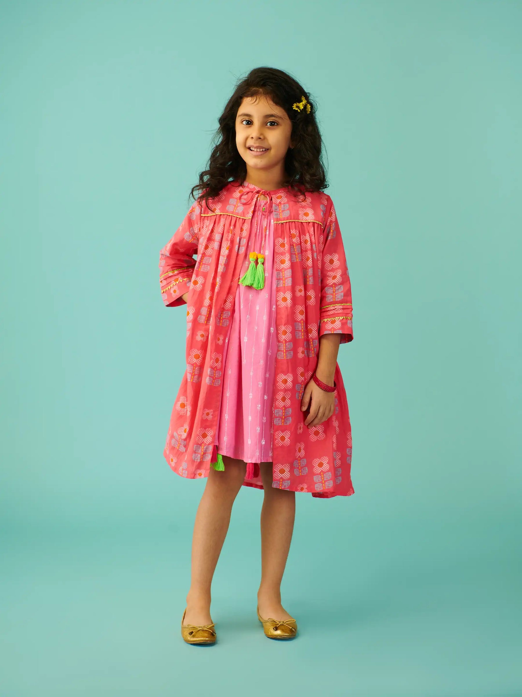 Gulbahaar Dress & Cape Set Somersault