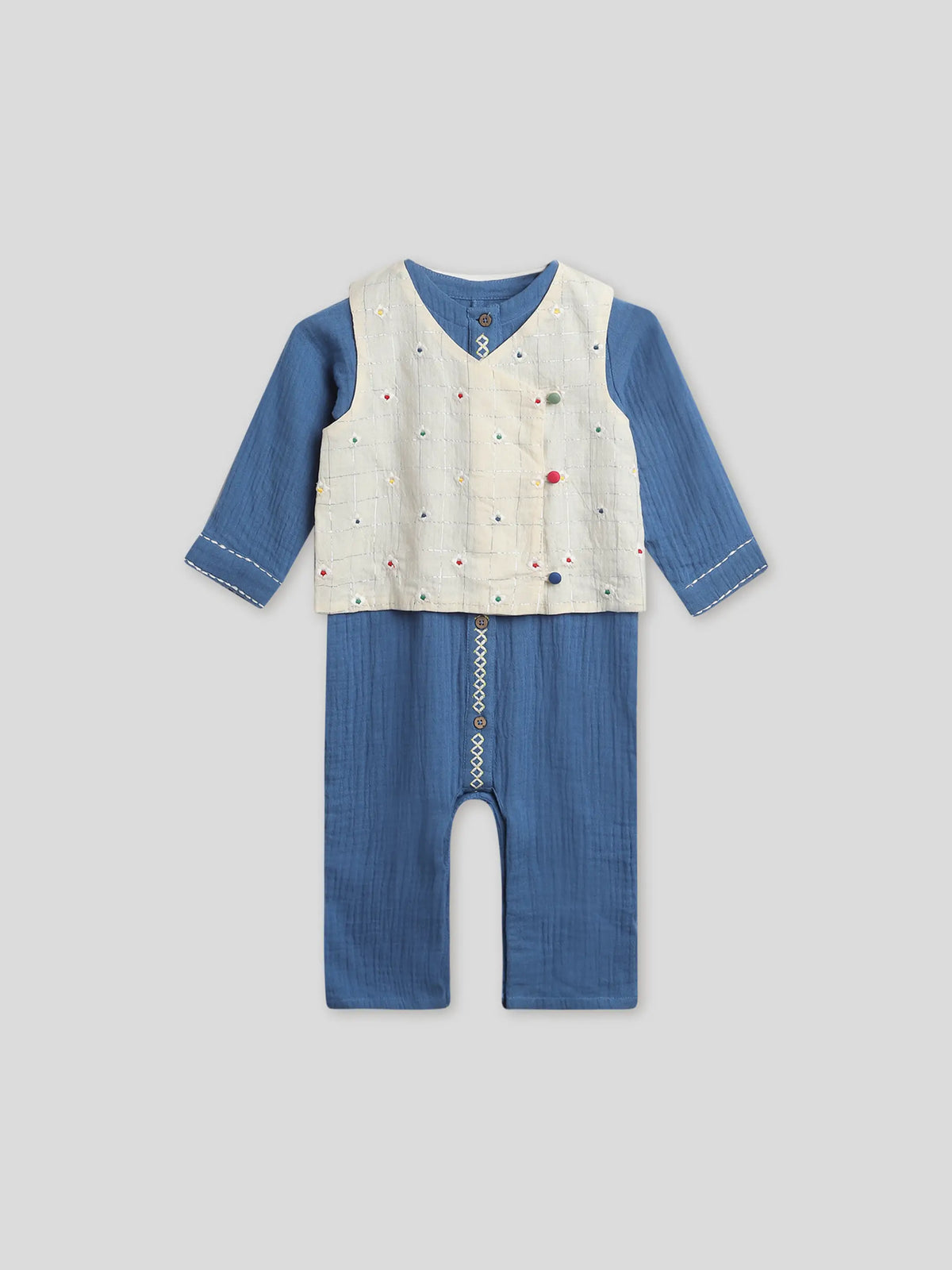 Petunia Festive Boys Sleepsuit With Jacket Somersault