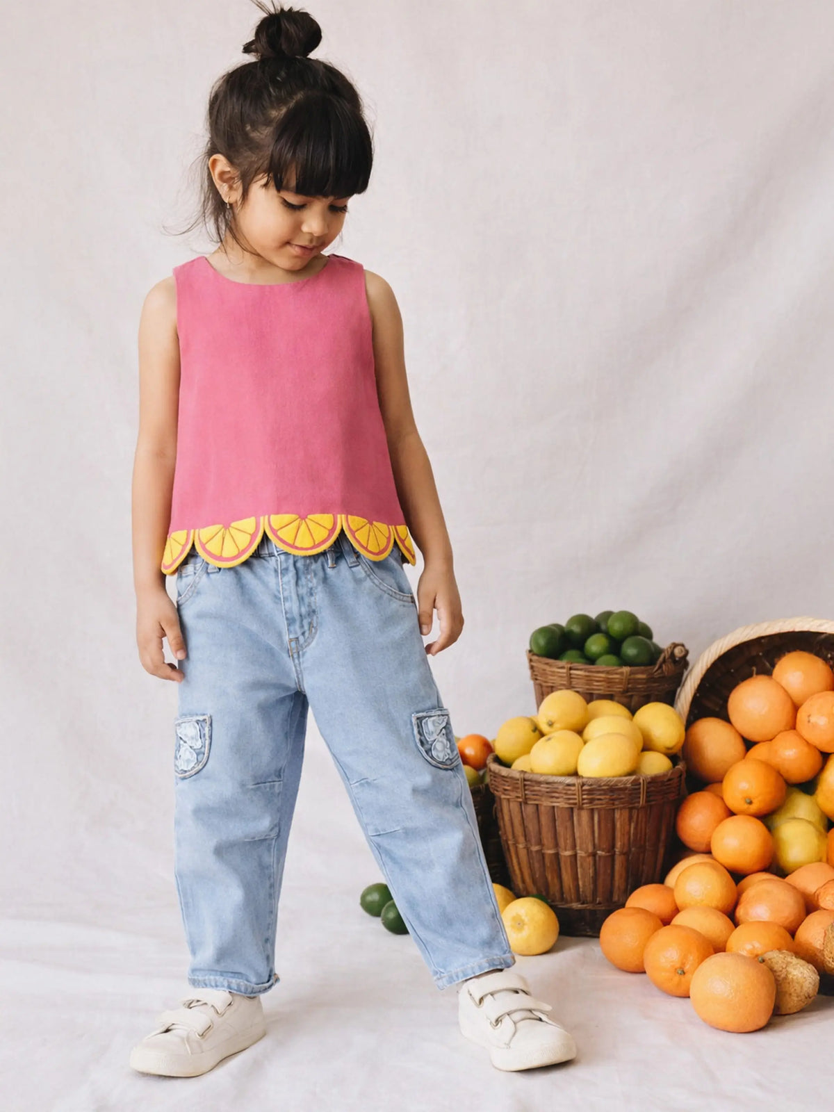 Citrus Pop Top & Denim Set