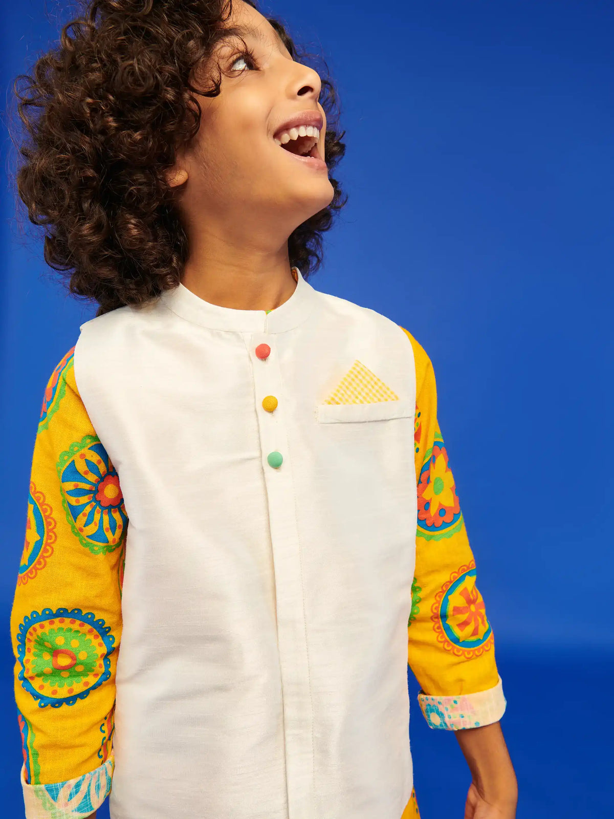 Yellow Mandana Kurta Jacket Set Somersault