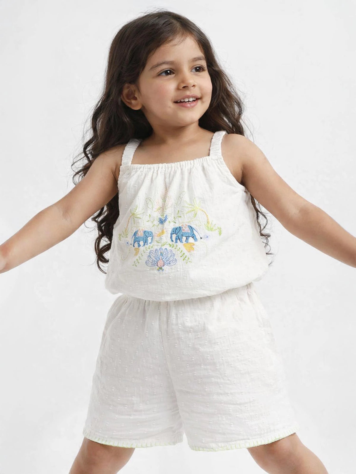 Flora Fauna Cotton Top & Shorts Set