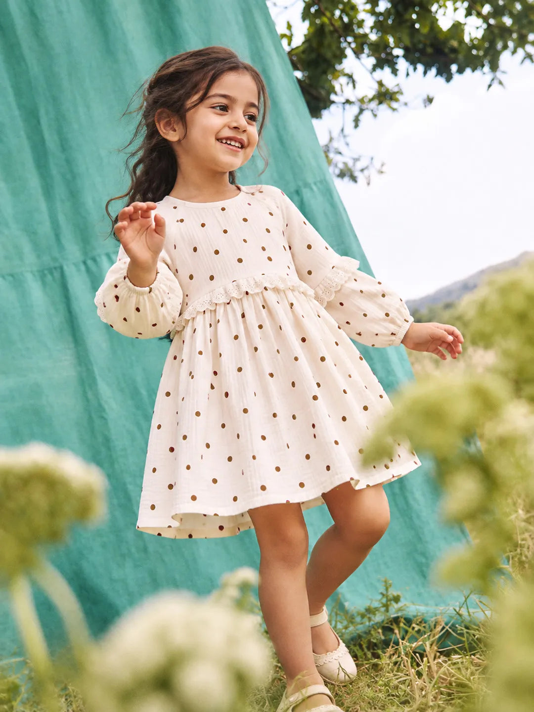 Polka Dot Double Cloth Dress