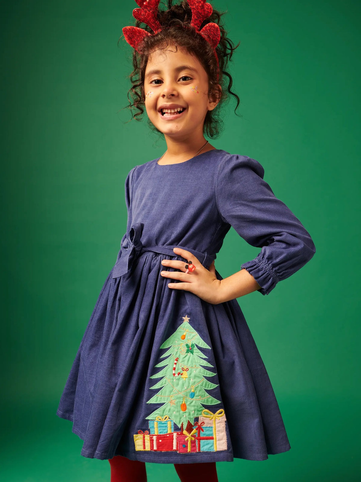 Blue Christmas Elements Dress Somersault