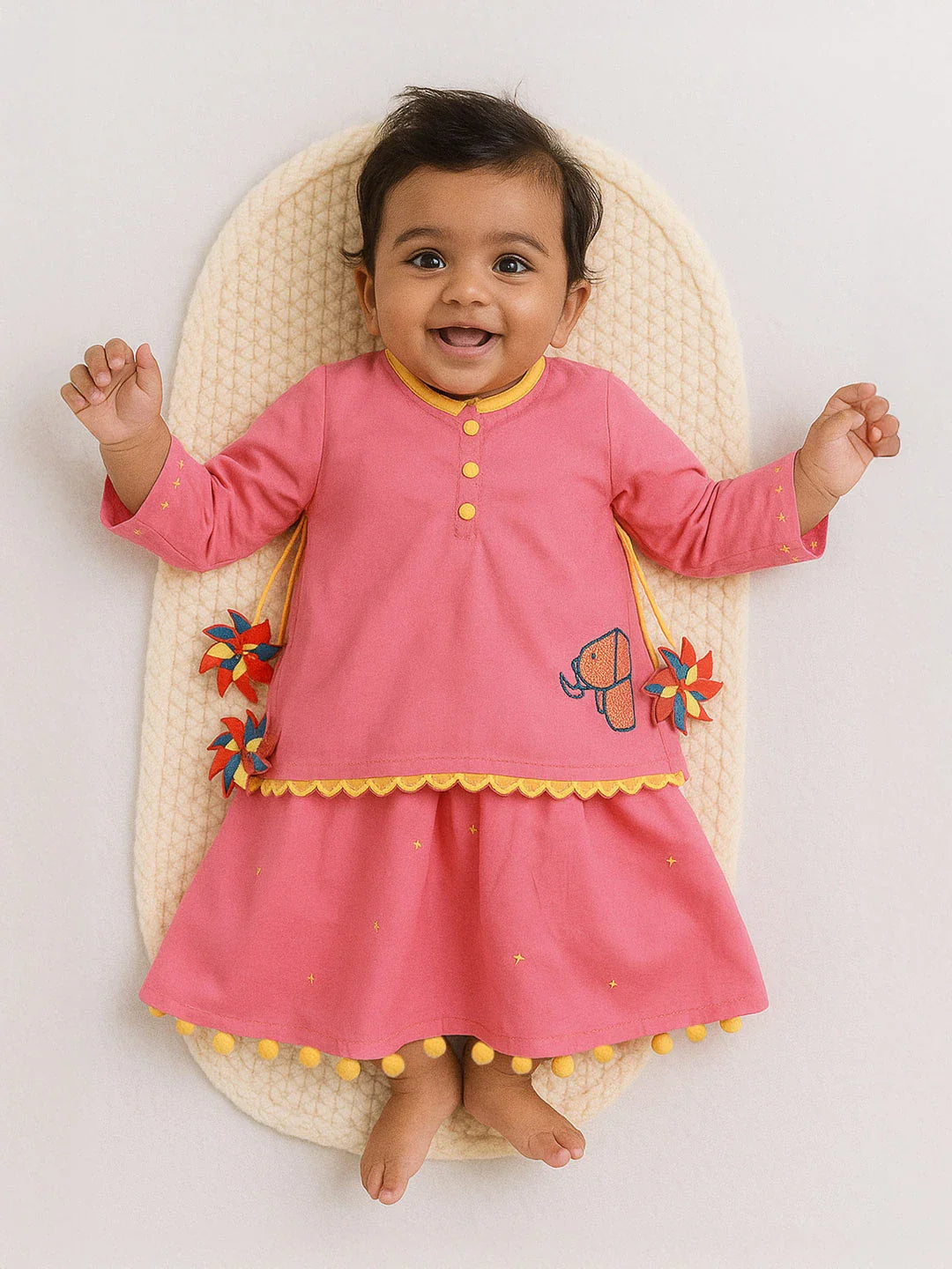 Beaded Haathi Dress- Newborn