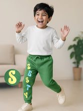 Boys Zesty Green Cotton Joggers
