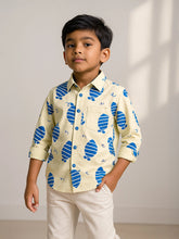 Blue Lemon Printed Cotton Shirt