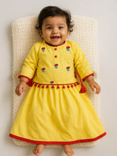 Yellow Tulip Dress- Newborn