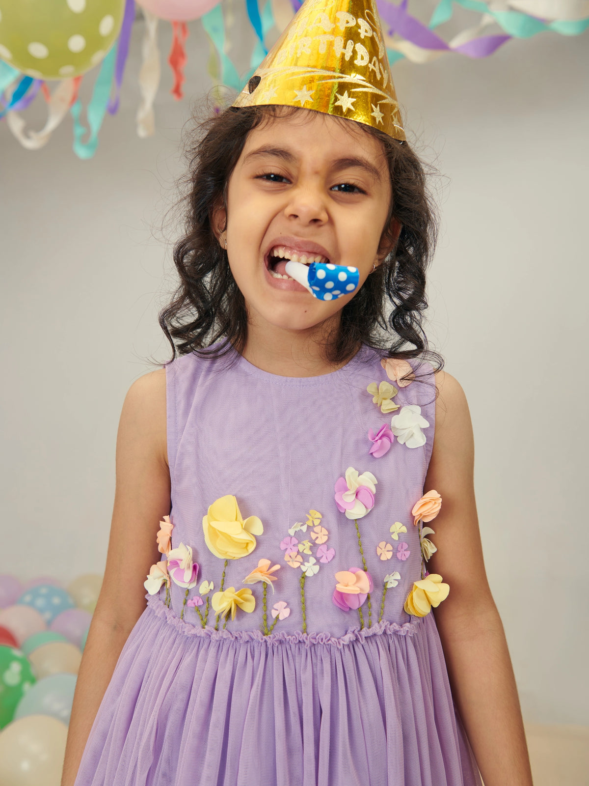 3D Floral Tulle Dress Somersault