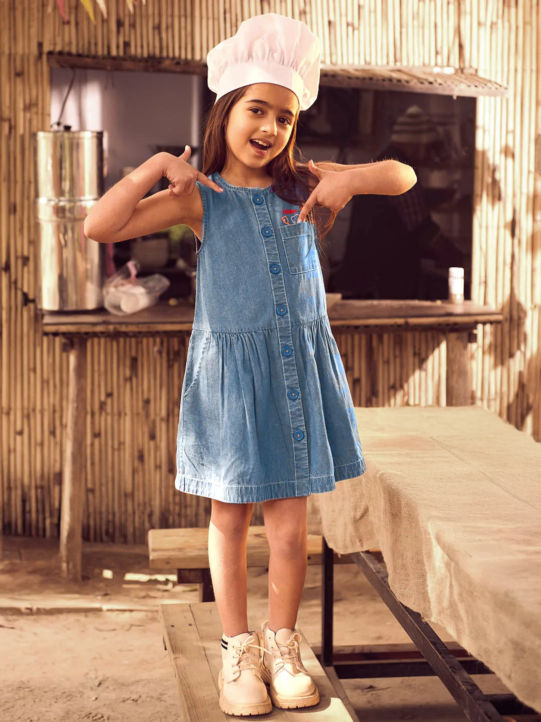 Kitchen Chef Cotton Denim Dress