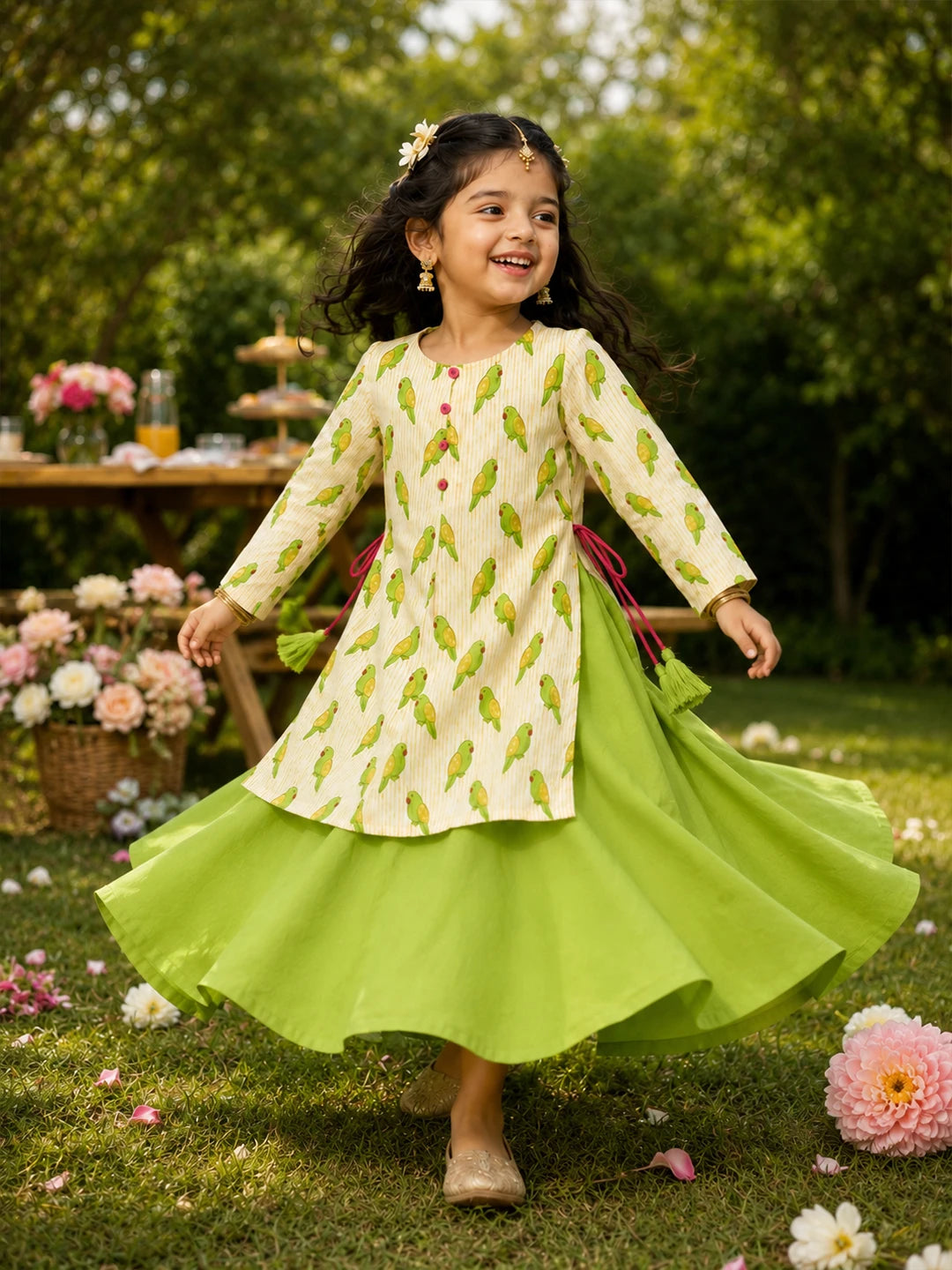 Mitthu Kurta and Skirt Set