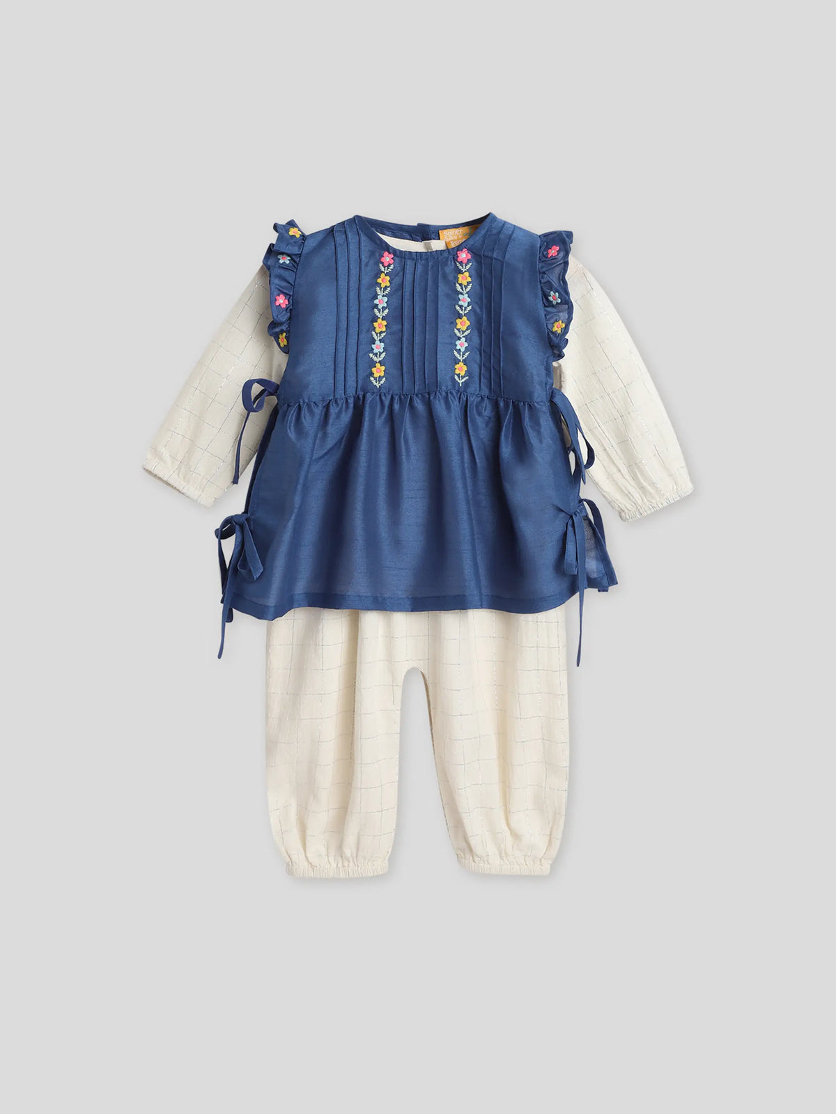 Petunia Festive Girls Romper With Apron Somersault