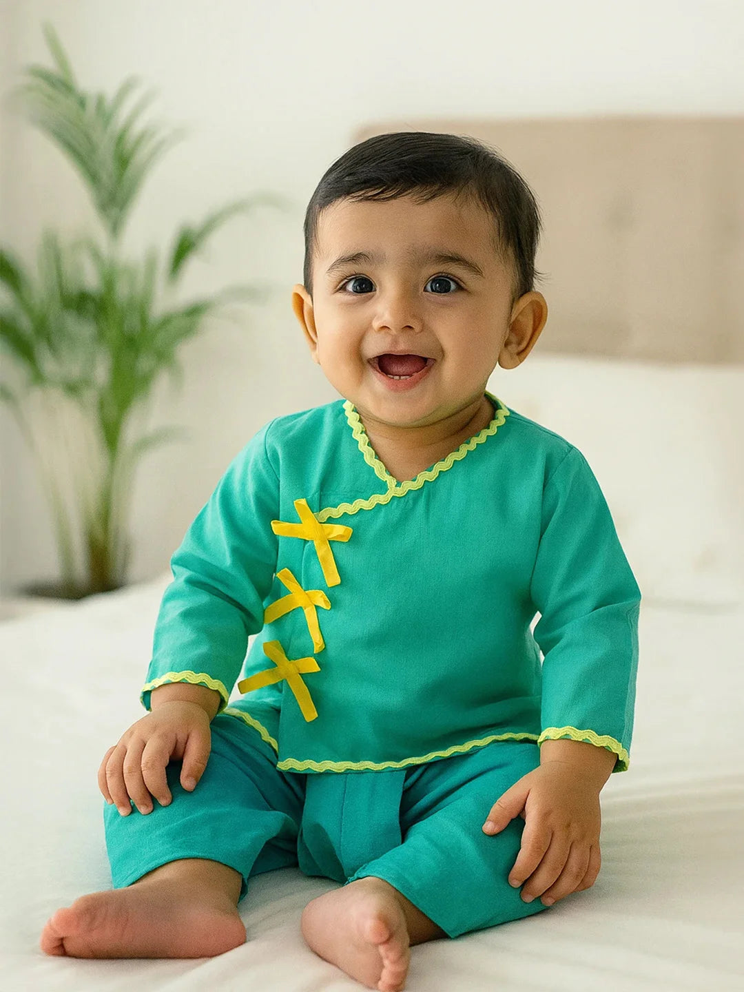 Turquoise Dhoti Kurta Set- Newborn