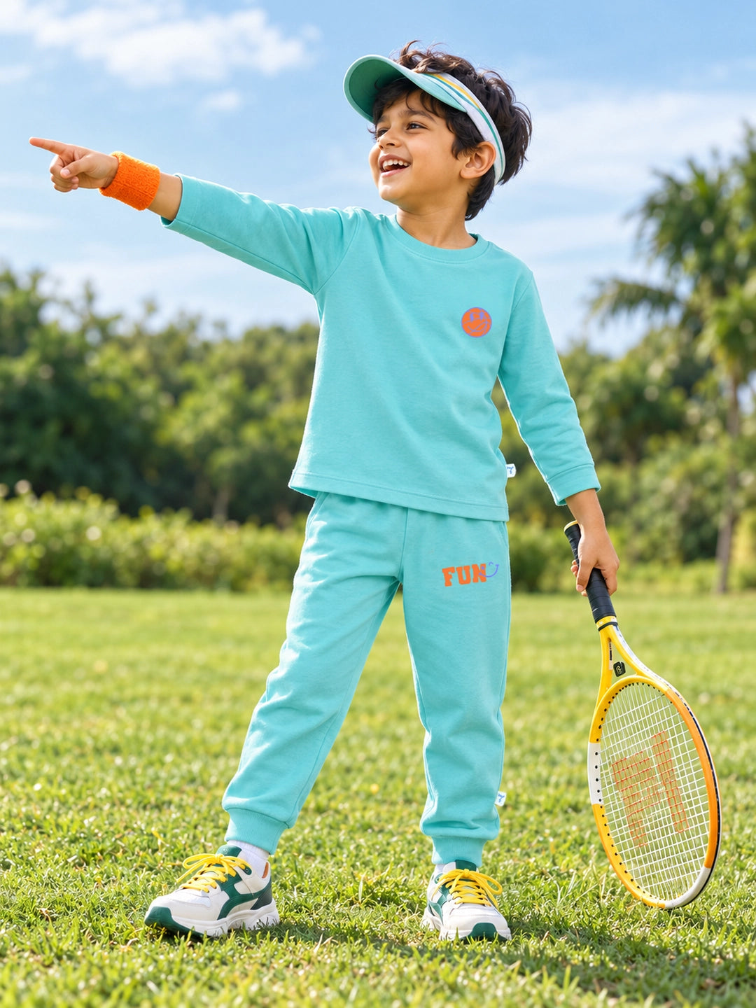 Aqua Blue T-Shirt & Jogger Set