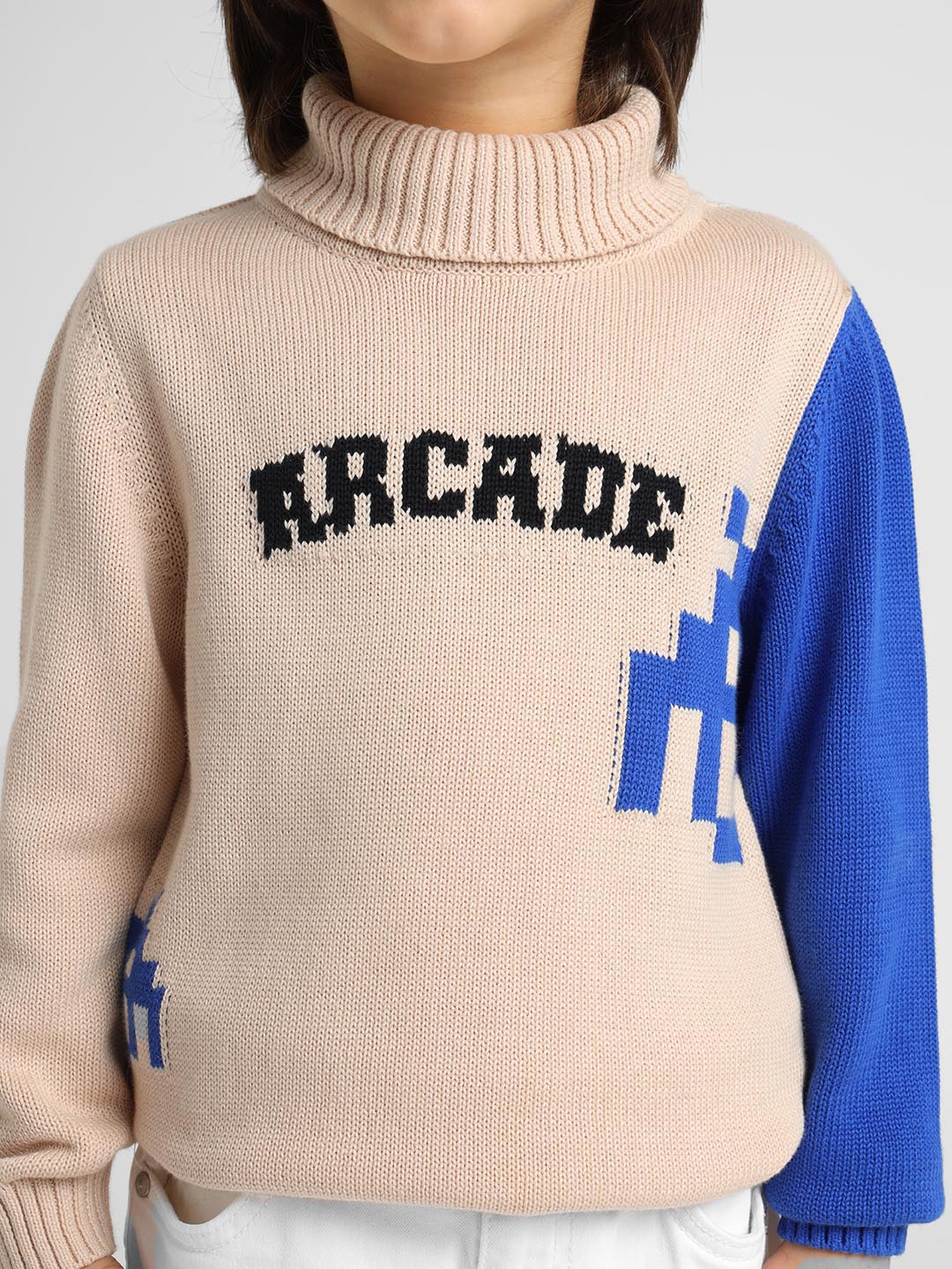Arcade Turtle Neck Cotton Pullover Sweater