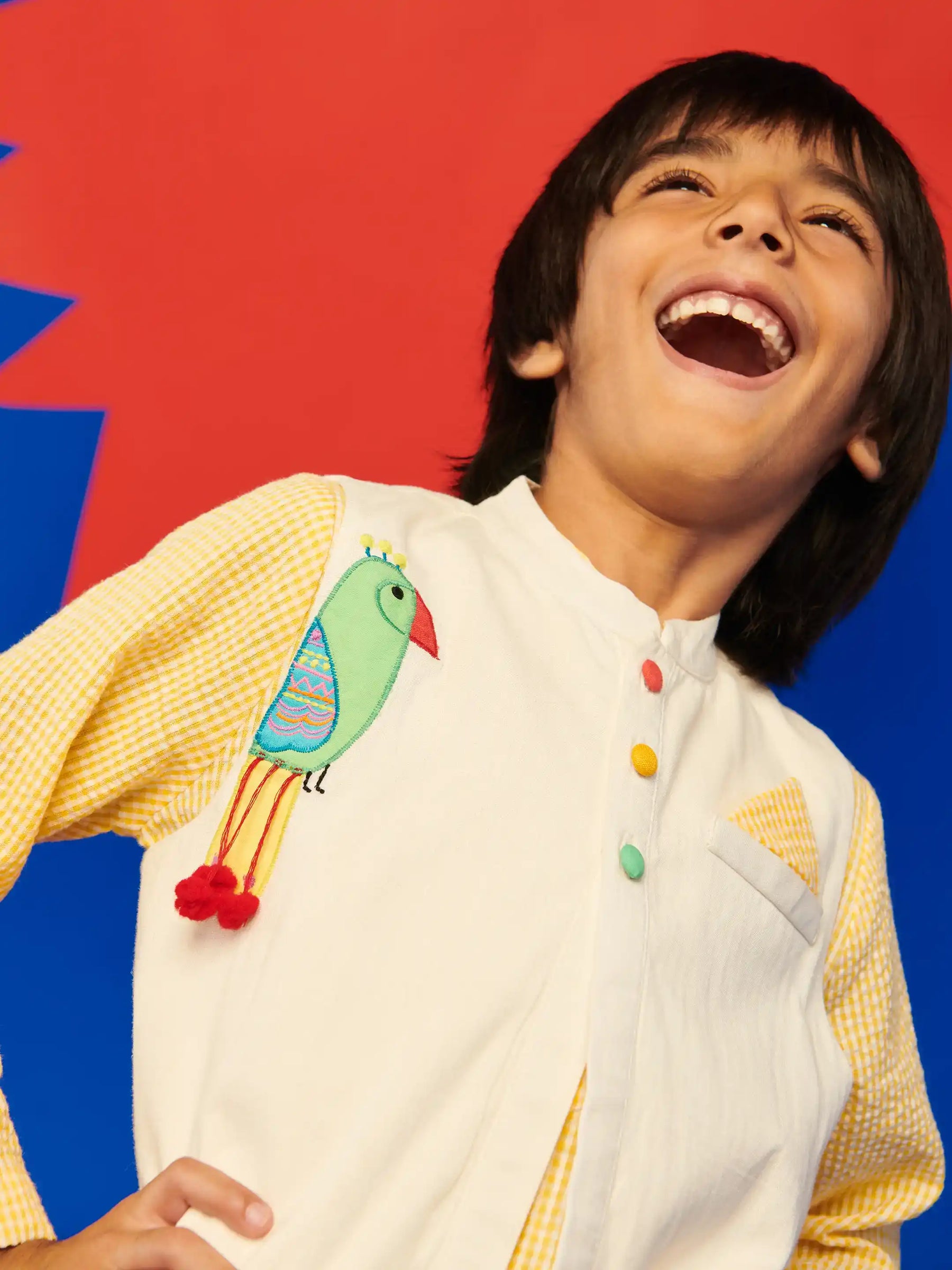 Waffle Kurta With Mitthu Jacket Set Somersault