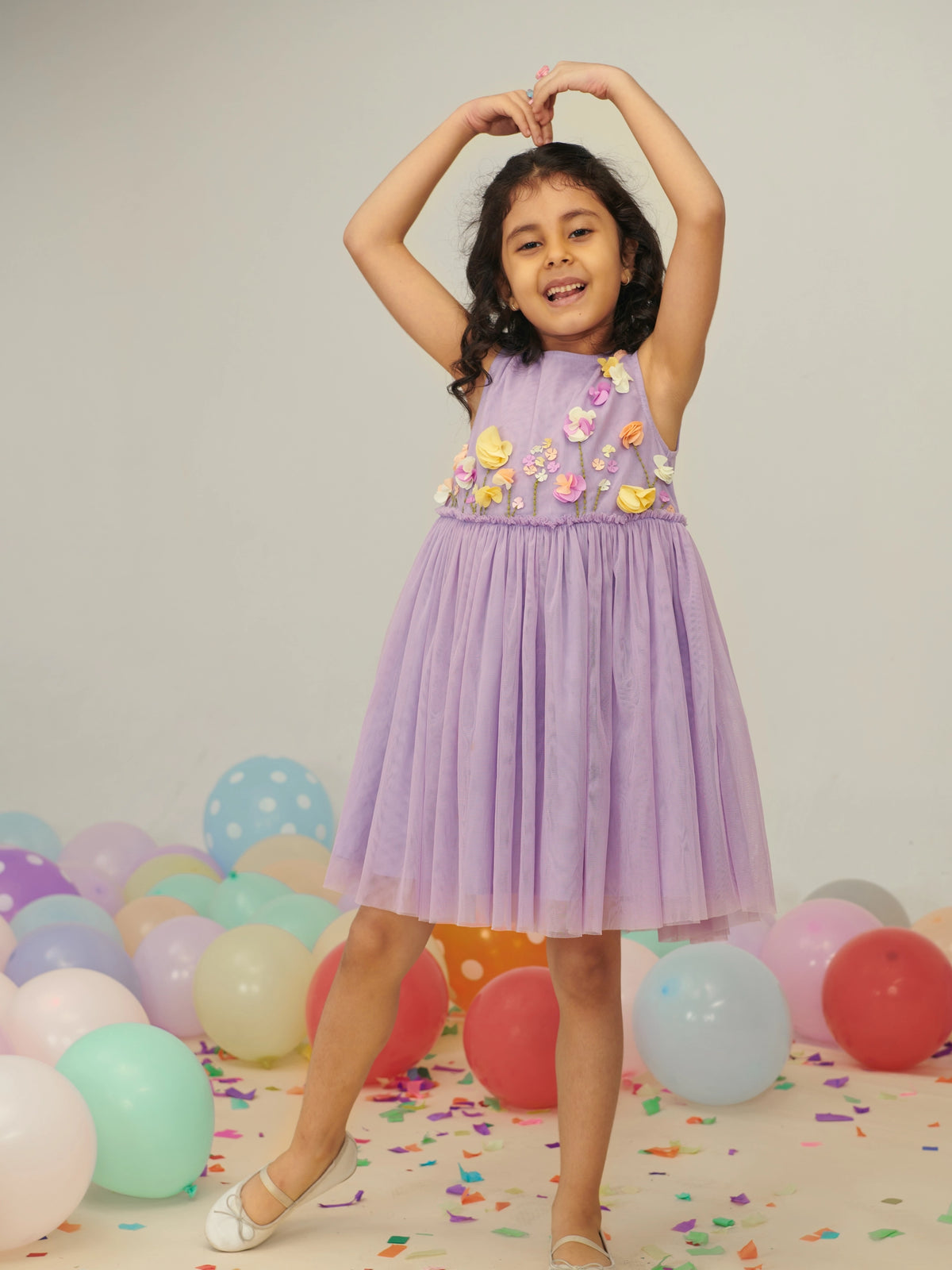 3D Floral Tulle Dress Somersault