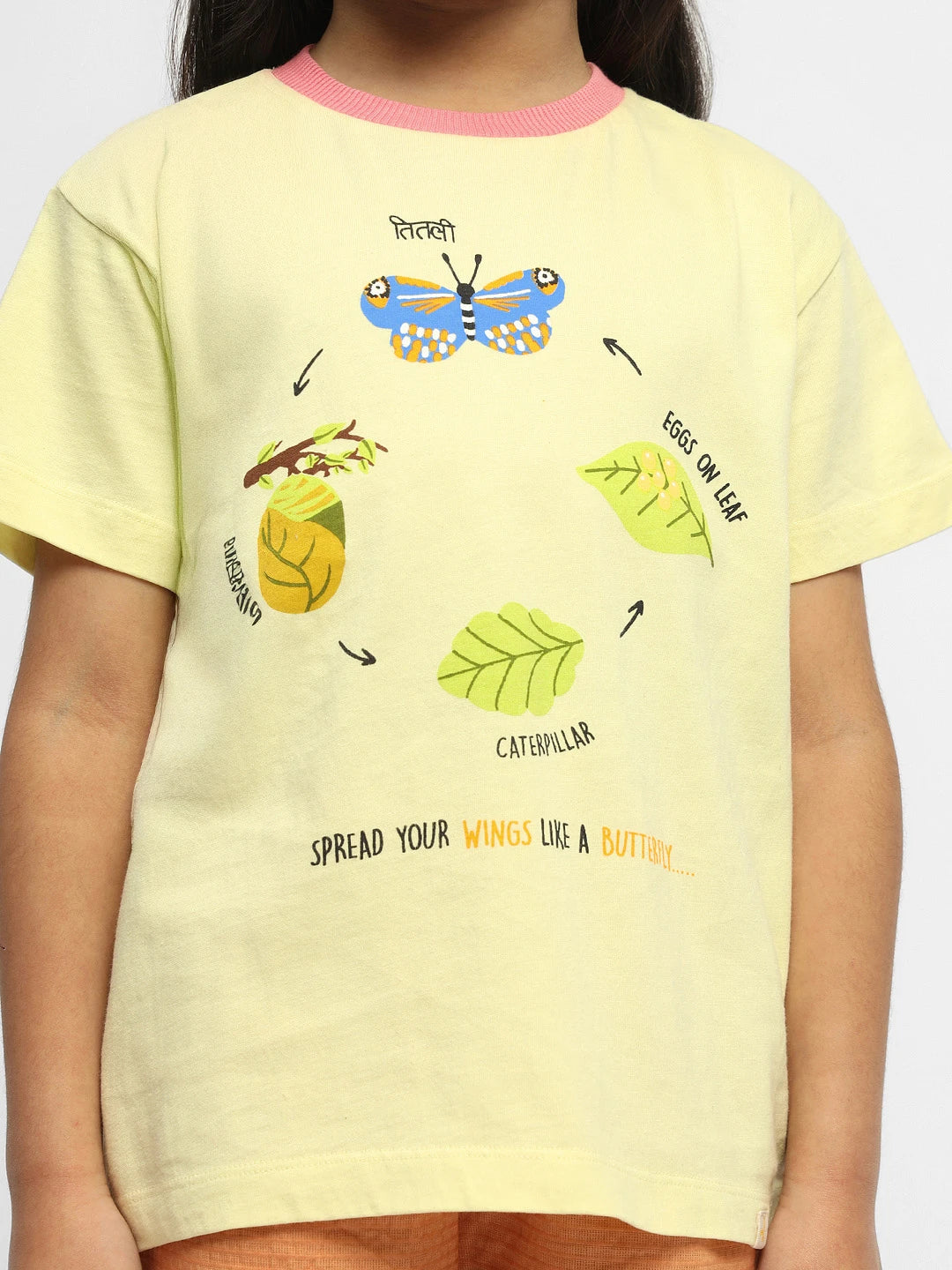 Caterpillar To Butterfly Cotton Tee