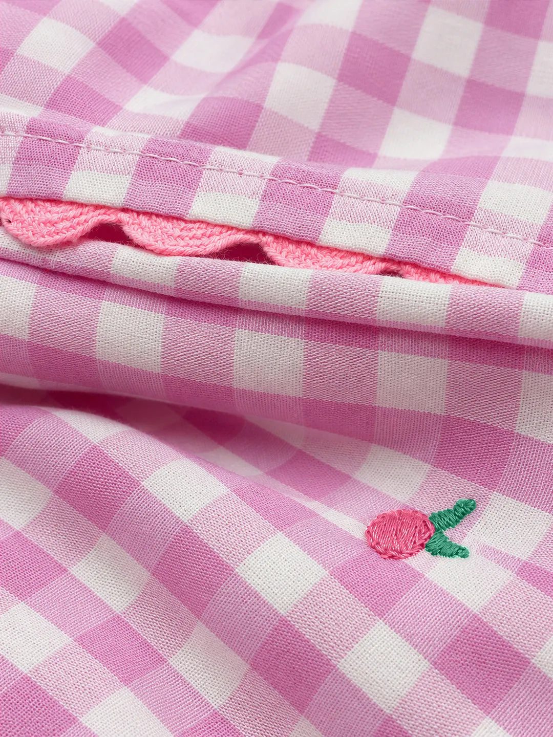 Gingham Peplum Top