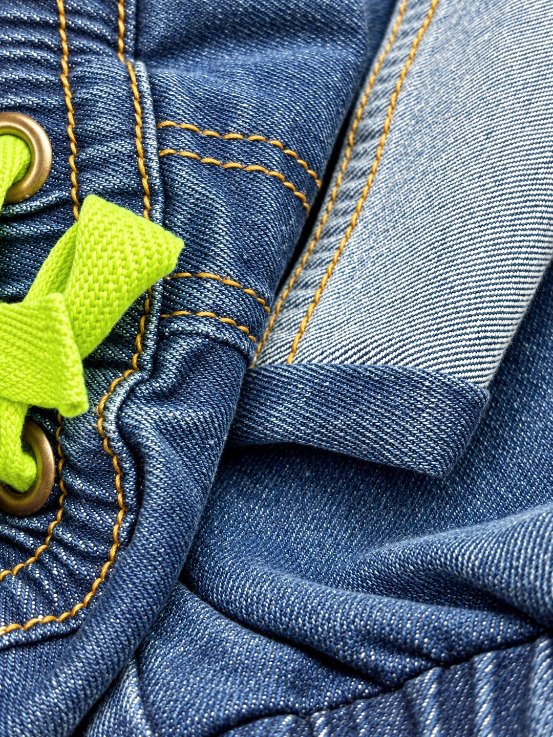 Knee Patch Denim Joggers