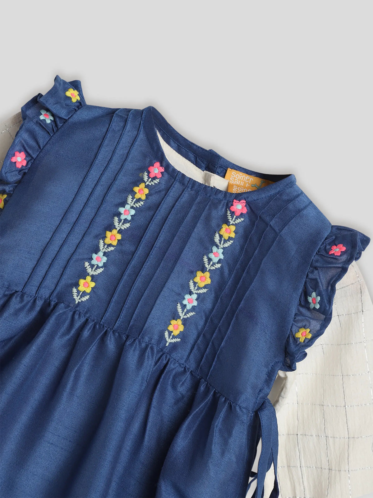 Petunia Festive Girls Romper With Apron Somersault