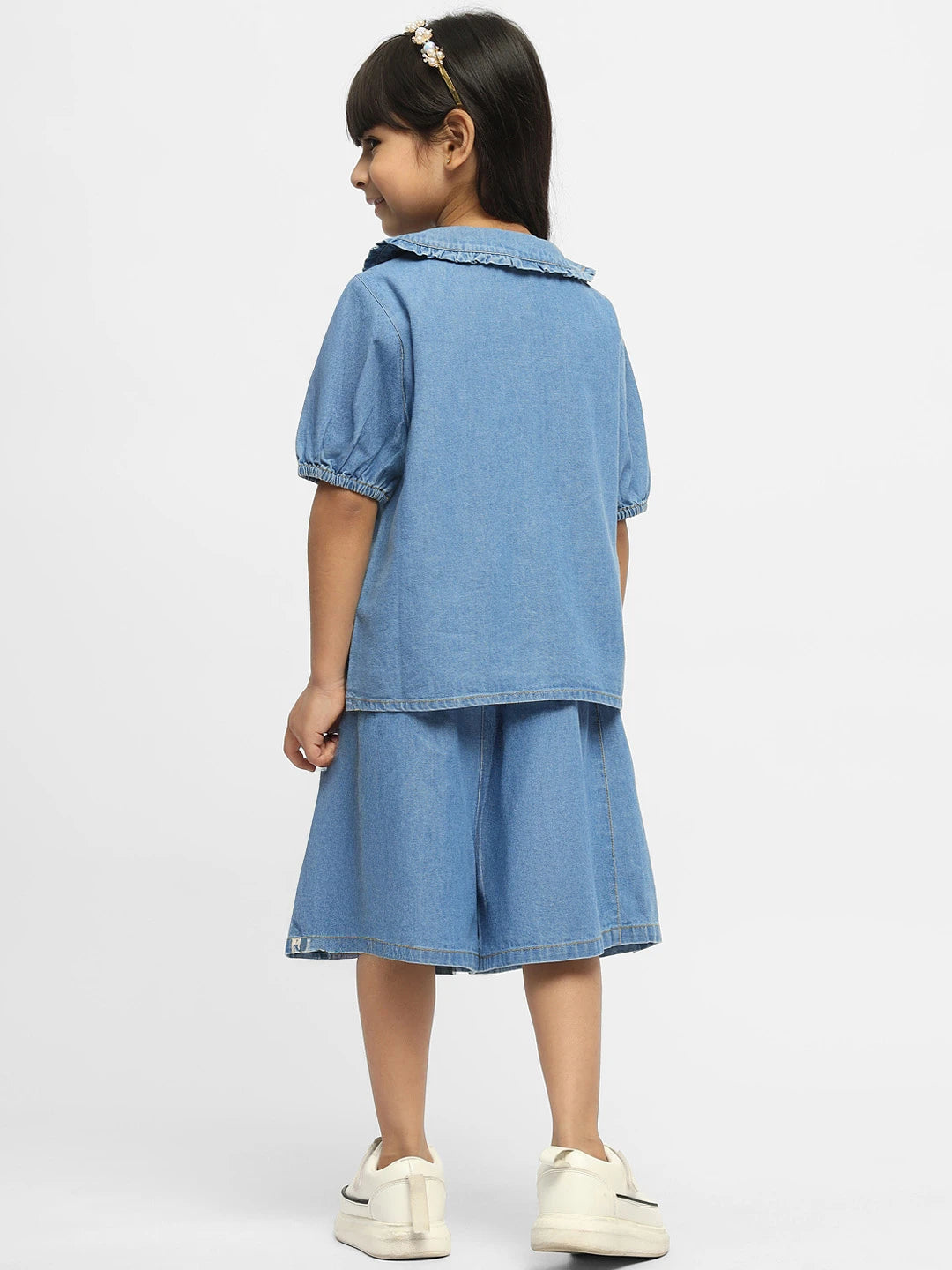 Tomato Cotton Denim Top & Skort Set