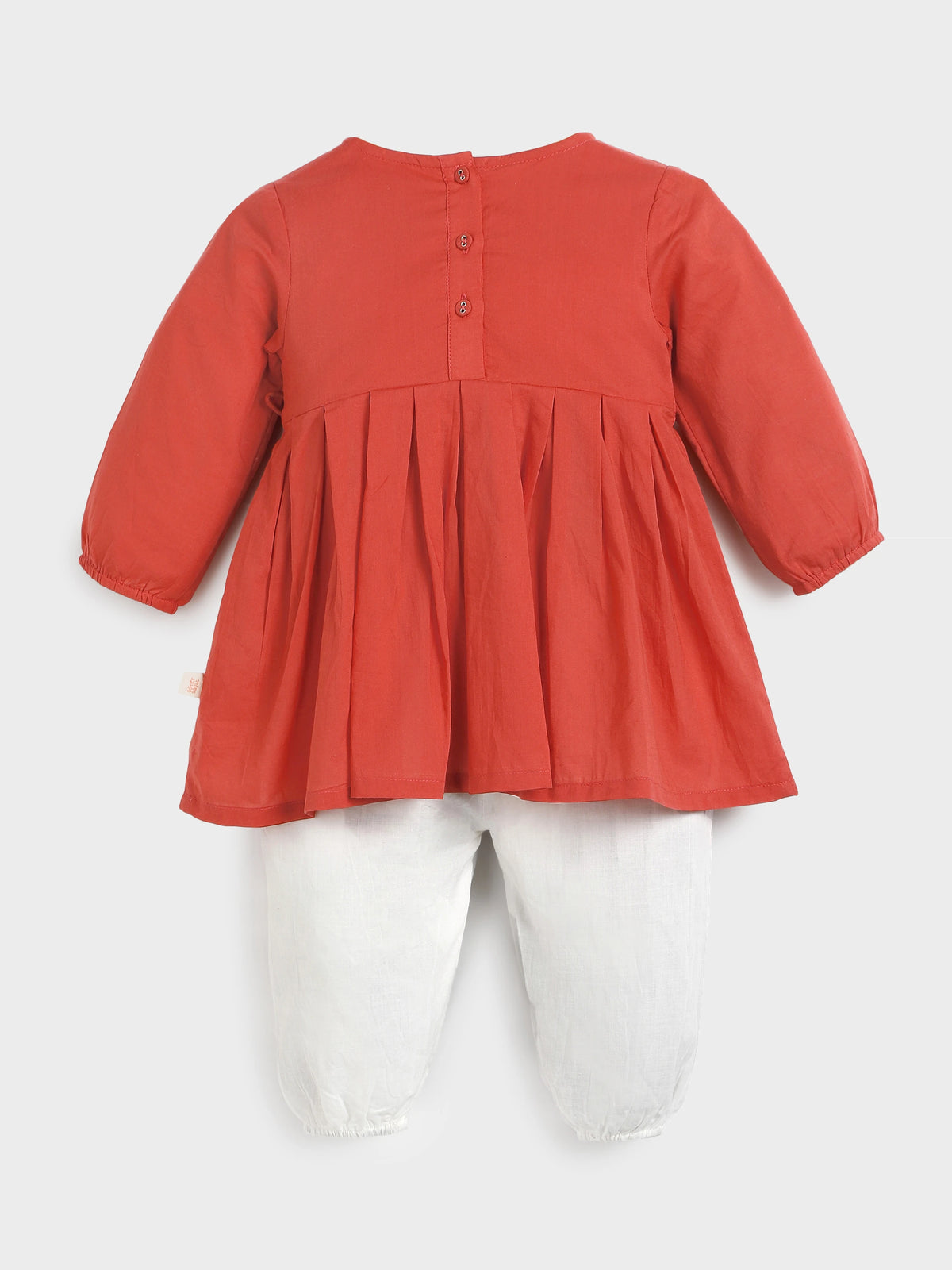 Quilted Embroidered Angrakha Dress Pant Set