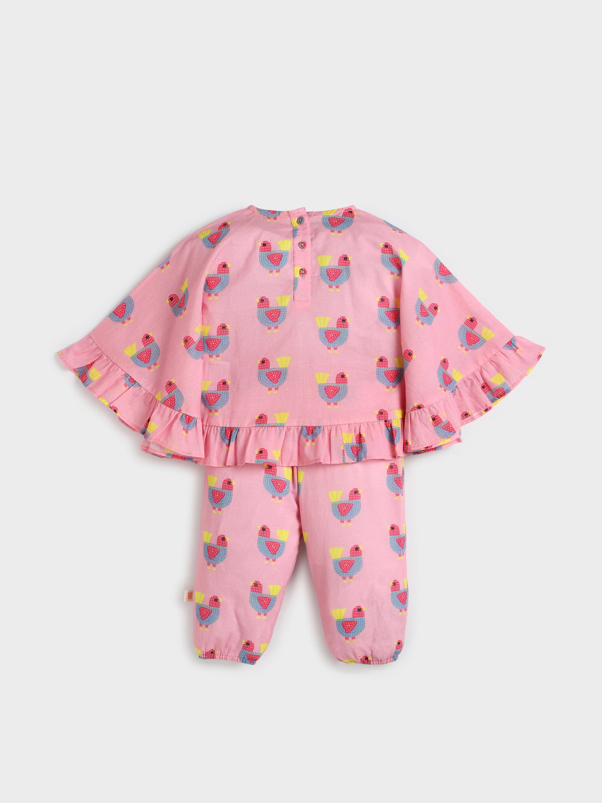 Printed Pink Kaftan Top and Pant Set