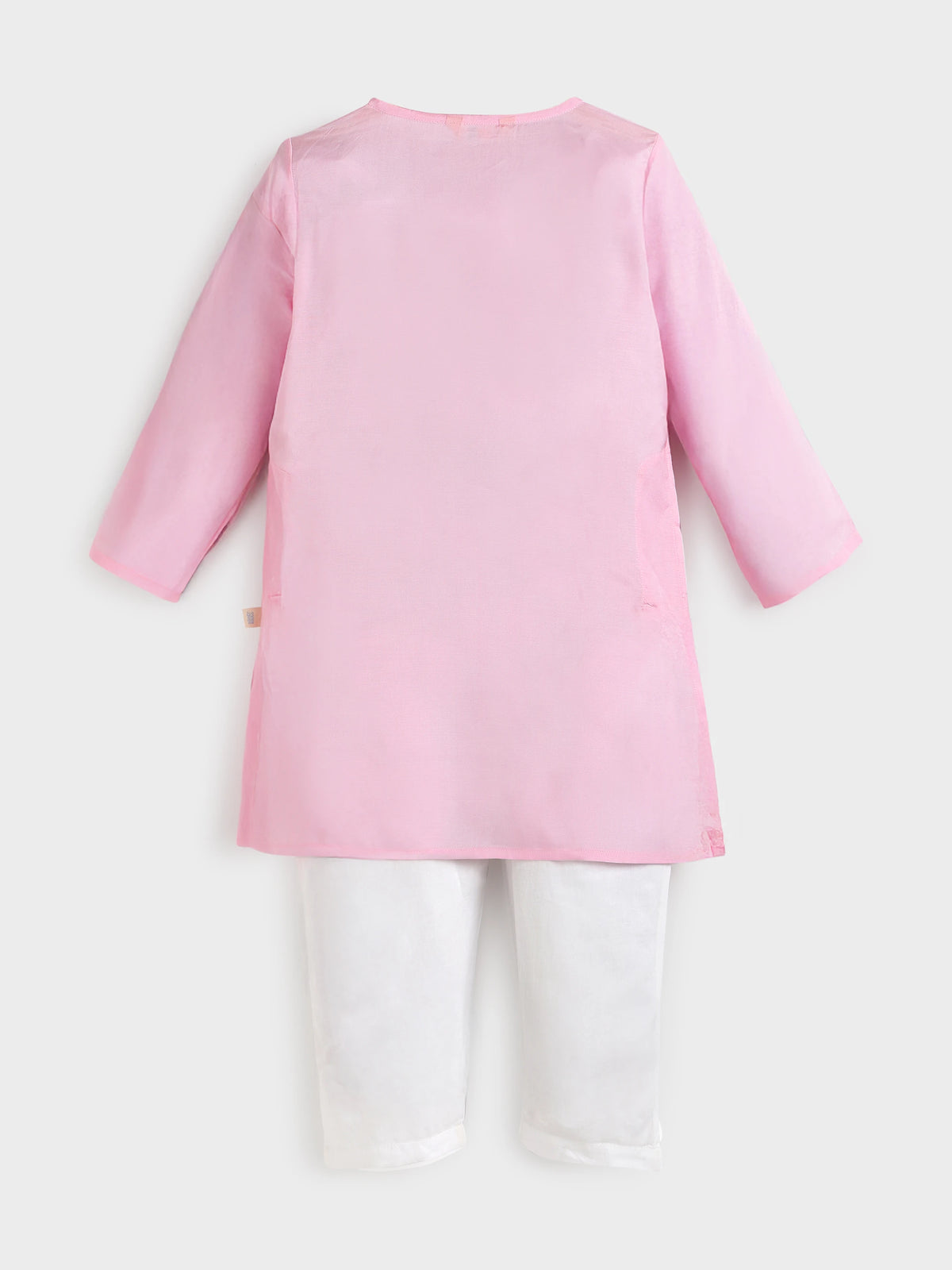 Rose Glow Zari Work Kurta Pajama Set