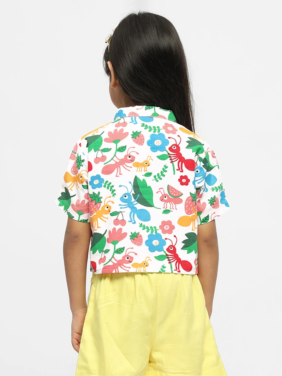 Happy Ants Drop Shoulder Cotton Shirt