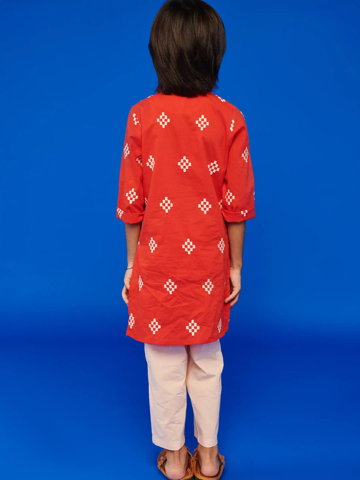 Red Katli Boys Kurta Set Somersault