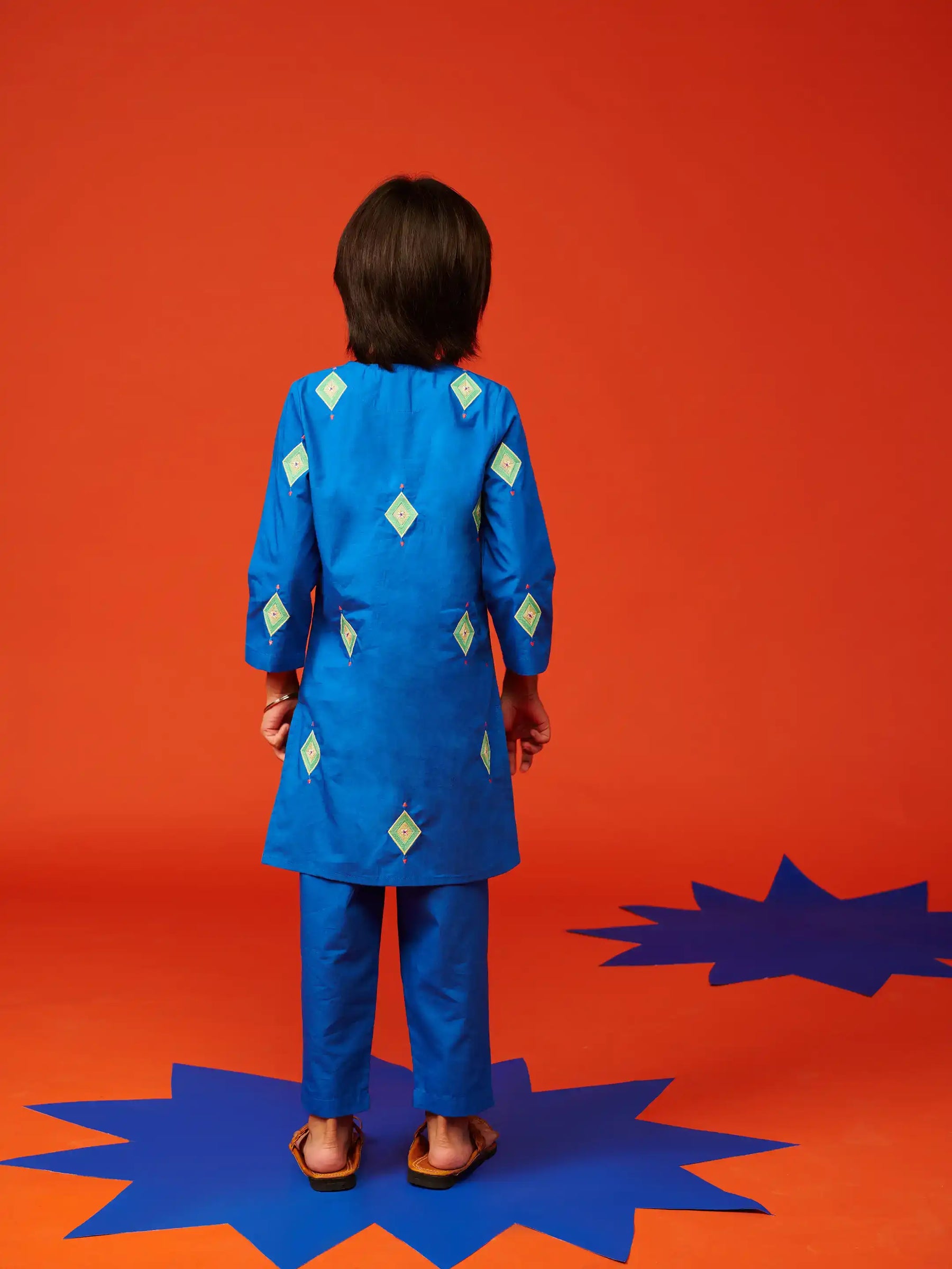 Blue Katli Boys Kurta Set Somersault