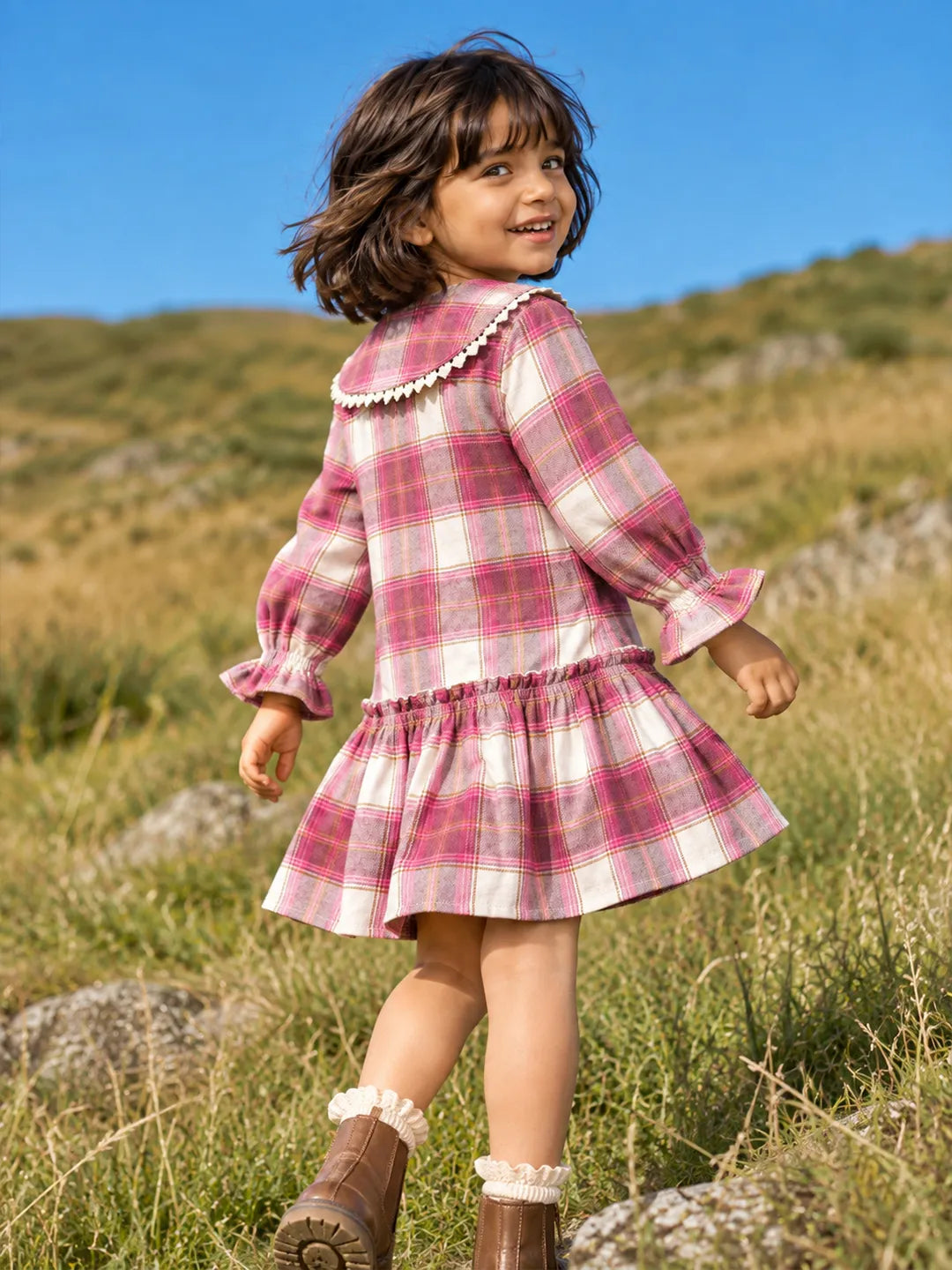 Checked Shirt Dress