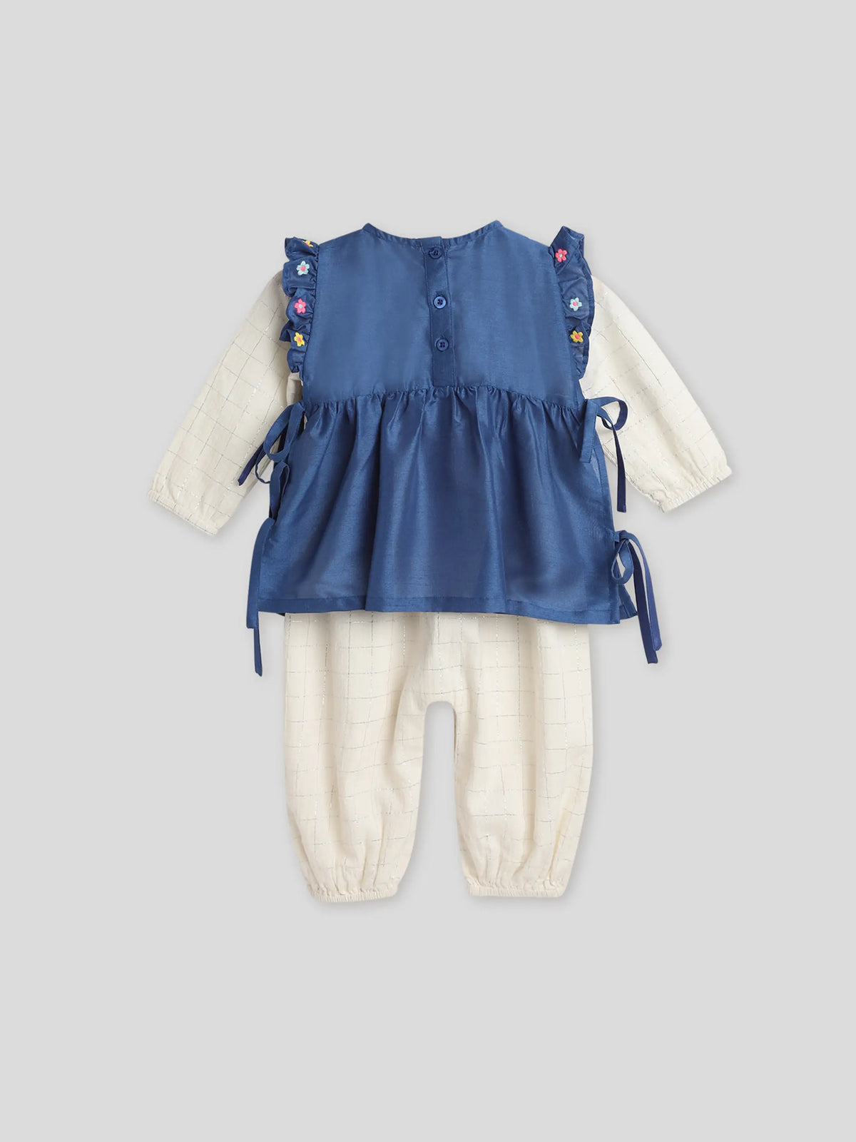 Petunia Festive Girls Romper With Apron Somersault