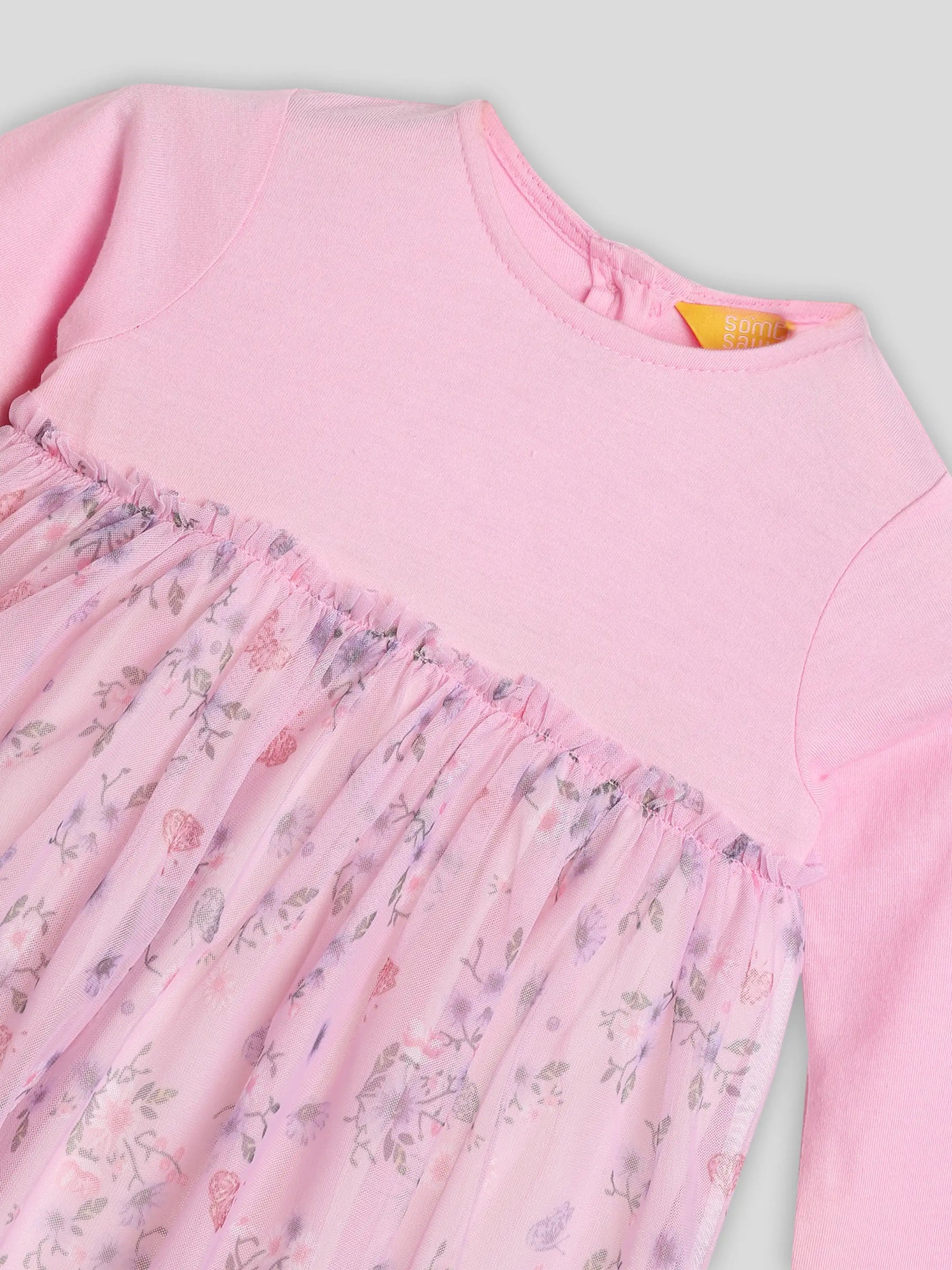 Printed Pink Tulle Dress Somersault