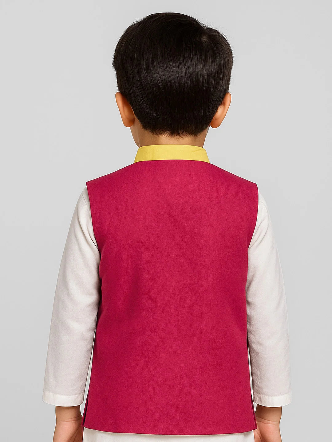 Red Orchid Nehru Jacket