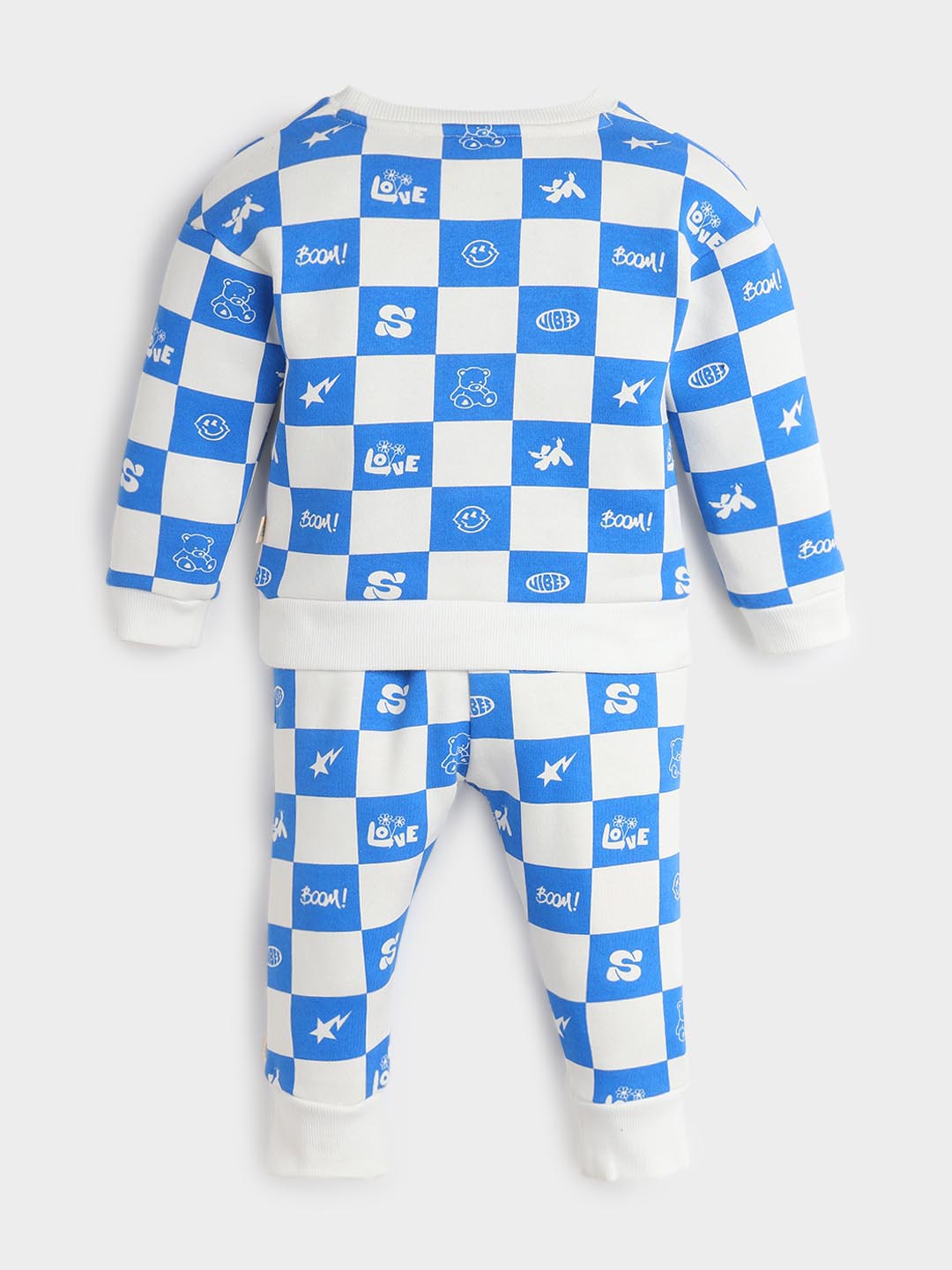 Checkered Sweatshirt & Jogger Set