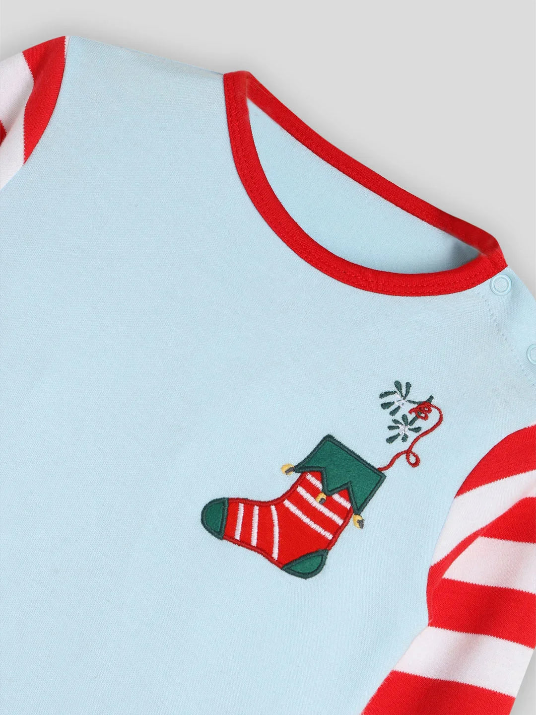 Blue Christmas Elements Sleepsuit