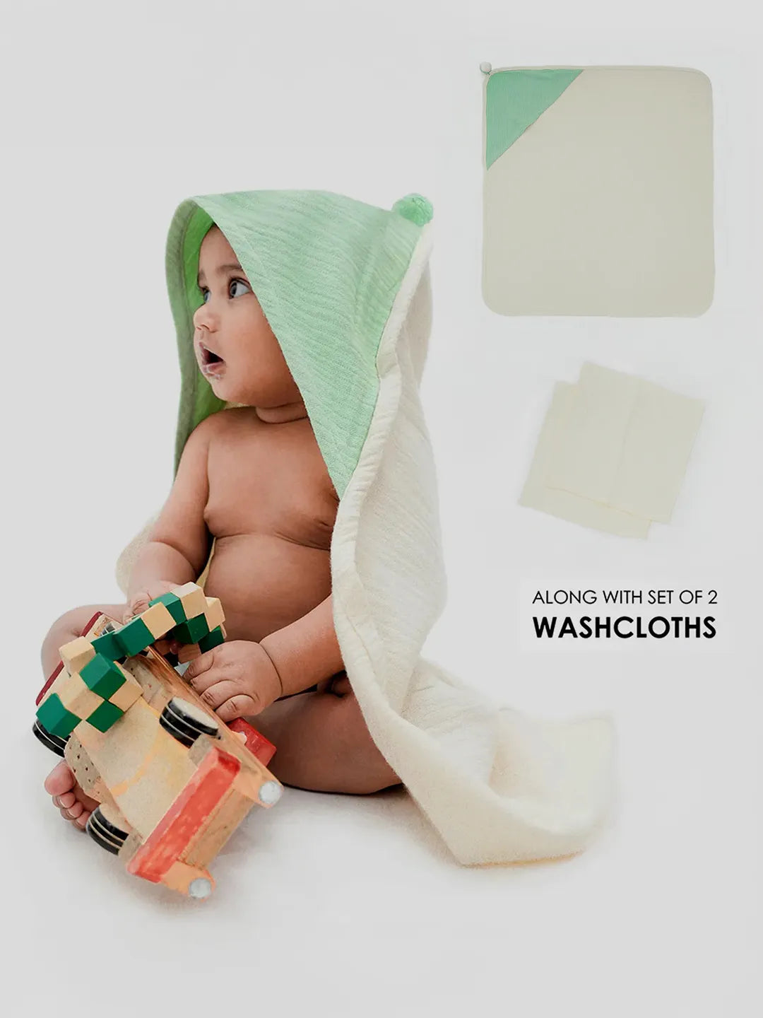 Happy Baby Surprise Box - Set of a Bodysuit, Towel Set, and A Pack of 3 Bibs