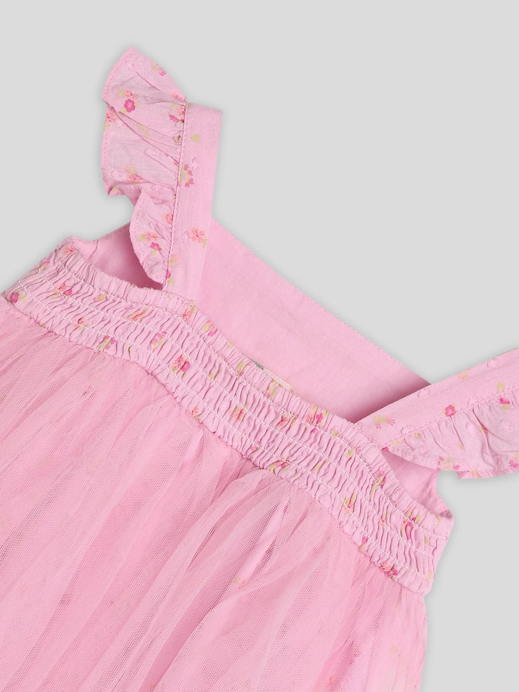 Mesh Pink Romper Dress Somersault